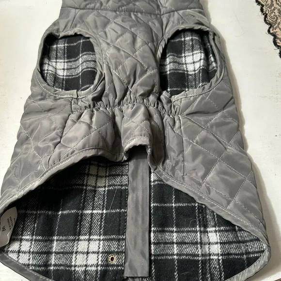 Quilted Gray Dog Jacket - Picture 9 of 10
